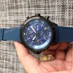 Replica IWC Aquatimer Watch Black Case Blue Chronograph Dial